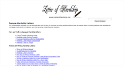 Desktop Screenshot of letterofhardship.net